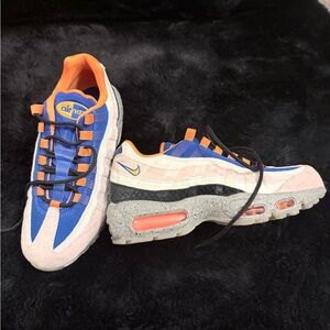 Nike Kids Vibrant Blue and Orange Sneakers